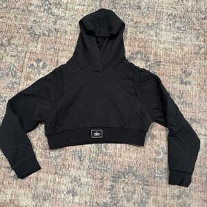 ALO Yoga Black Quilted Hoodie